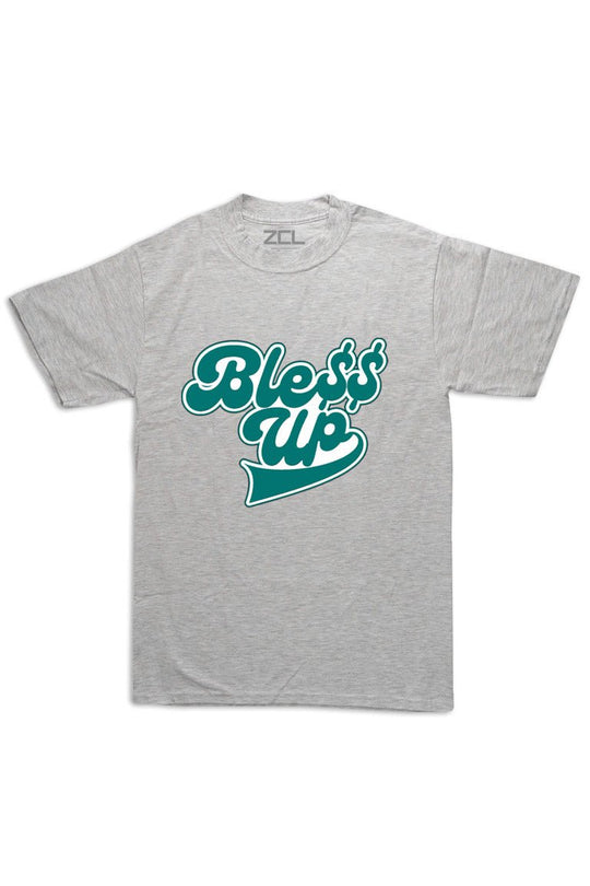 Oversized Bless Up Tee (White Logo) - Zamage