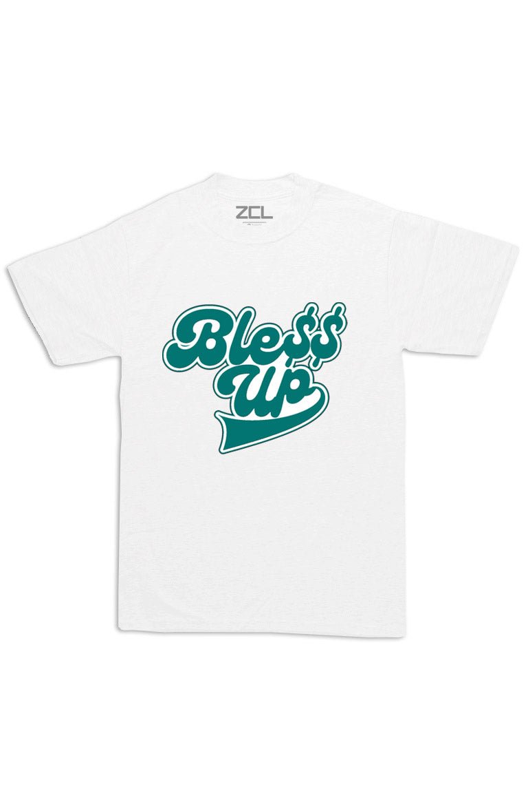 Oversized Bless Up Tee (White Logo) - Zamage