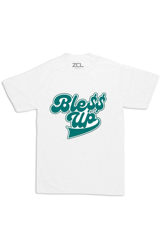 Oversized Bless Up Tee (White Logo) - Zamage