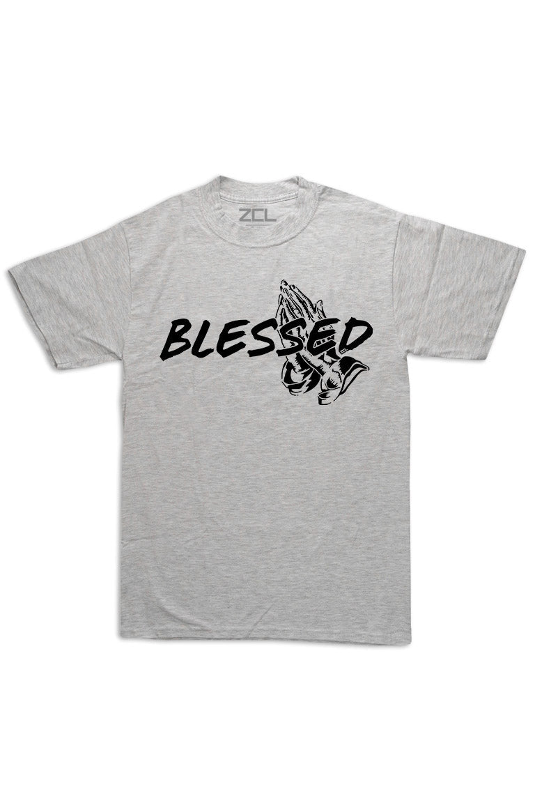 Oversized Blessed Tee (Black Logo) - Zamage