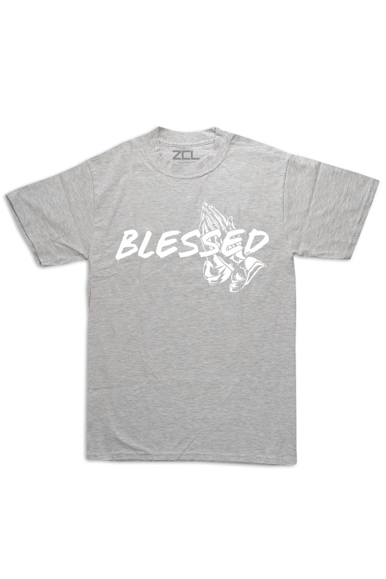 Oversized Blessed Tee (White Logo) - Zamage