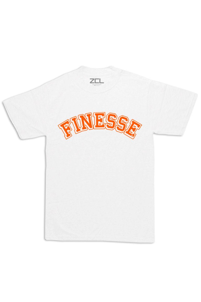 Oversized Finesse Tee (Orange Logo) - Zamage