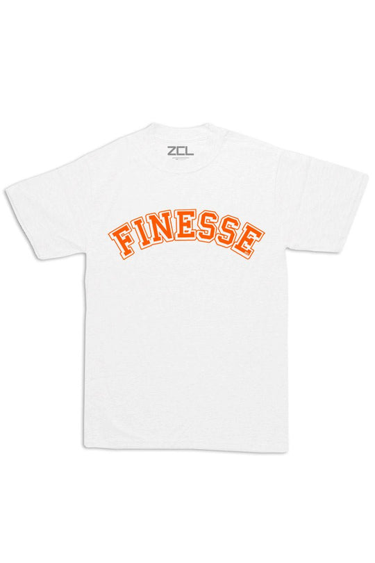 Oversized Finesse Tee (Orange Logo) - Zamage