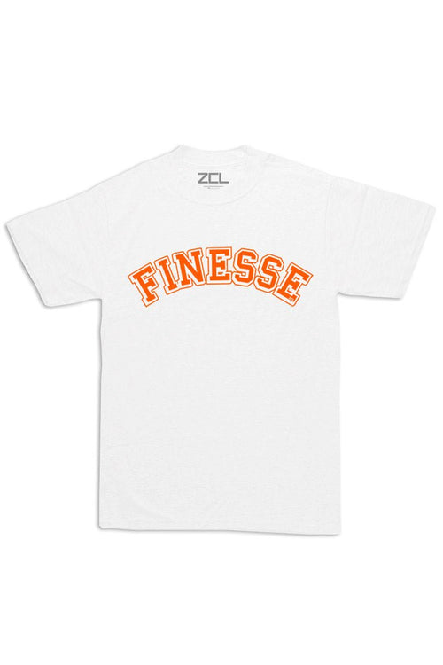 Oversized Finesse Tee (Orange Logo) - Zamage