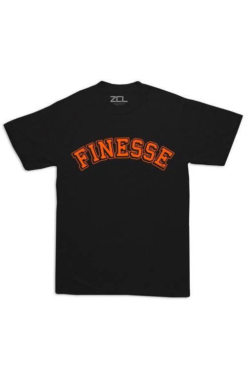 Oversized Finesse Tee (Orange Logo) - Zamage