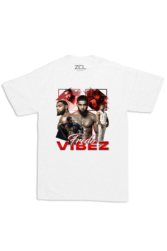 Oversized Fredo Vibez Tee (Red) - Zamage