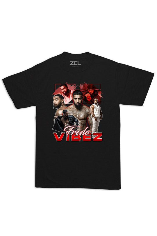 Oversized Fredo Vibez Tee (Red) - Zamage