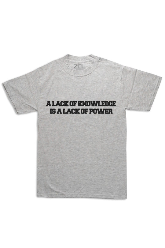 Oversized Knowledge & Power Tee (Black Logo) - Zamage