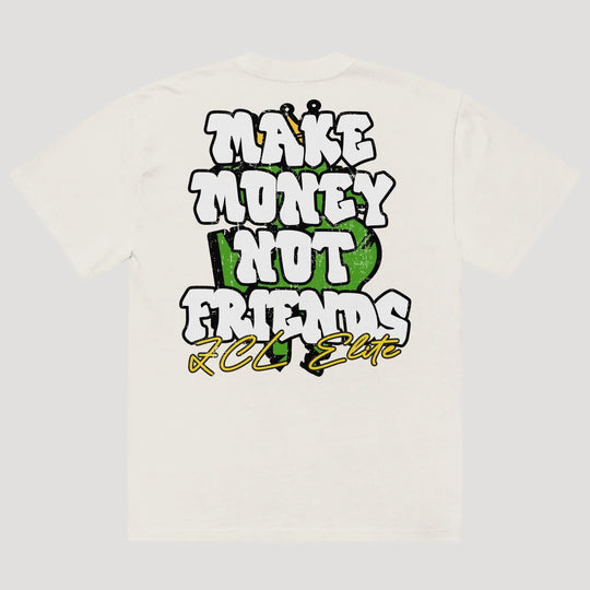 Oversized Make Money Not Friends Tee (Multi Color Logo) - Zamage