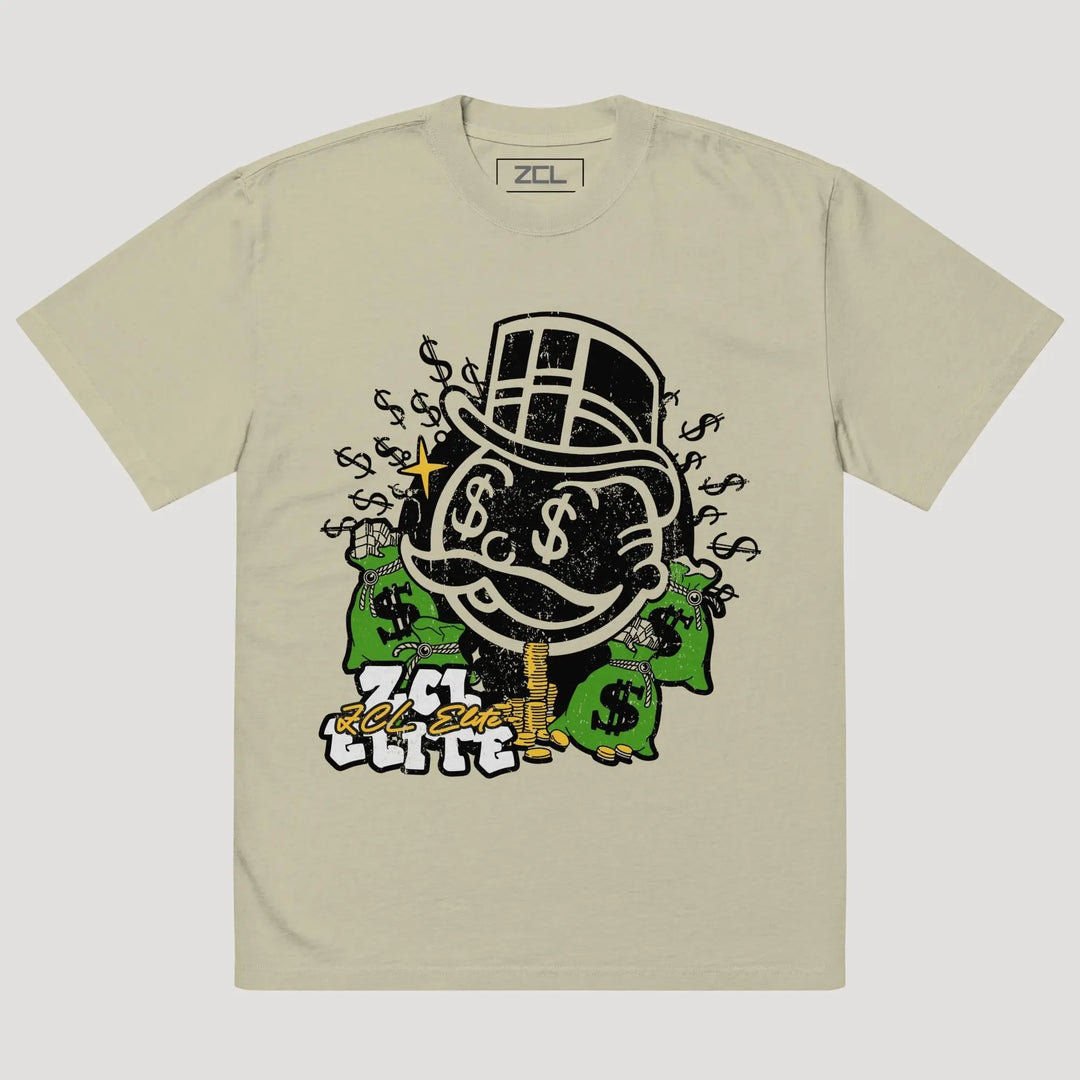 Oversized Make Money Not Friends Tee (Multi Color Logo) - Zamage