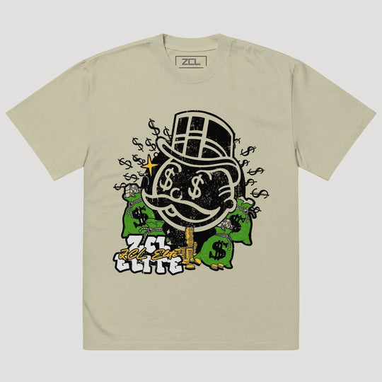 Oversized Make Money Not Friends Tee (Multi Color Logo) - Zamage