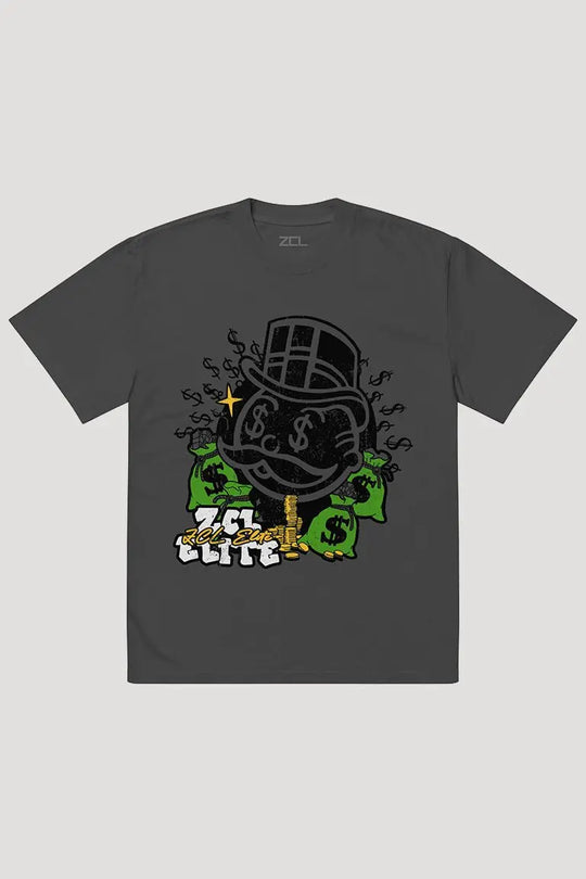 Oversized Make Money Not Friends Tee (Multi Color Logo) - Zamage