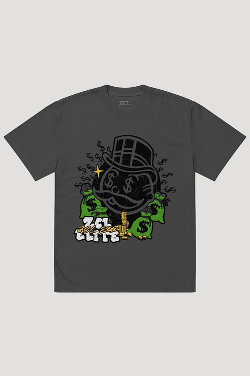 Oversized Make Money Not Friends Tee (Multi Color Logo) - Zamage