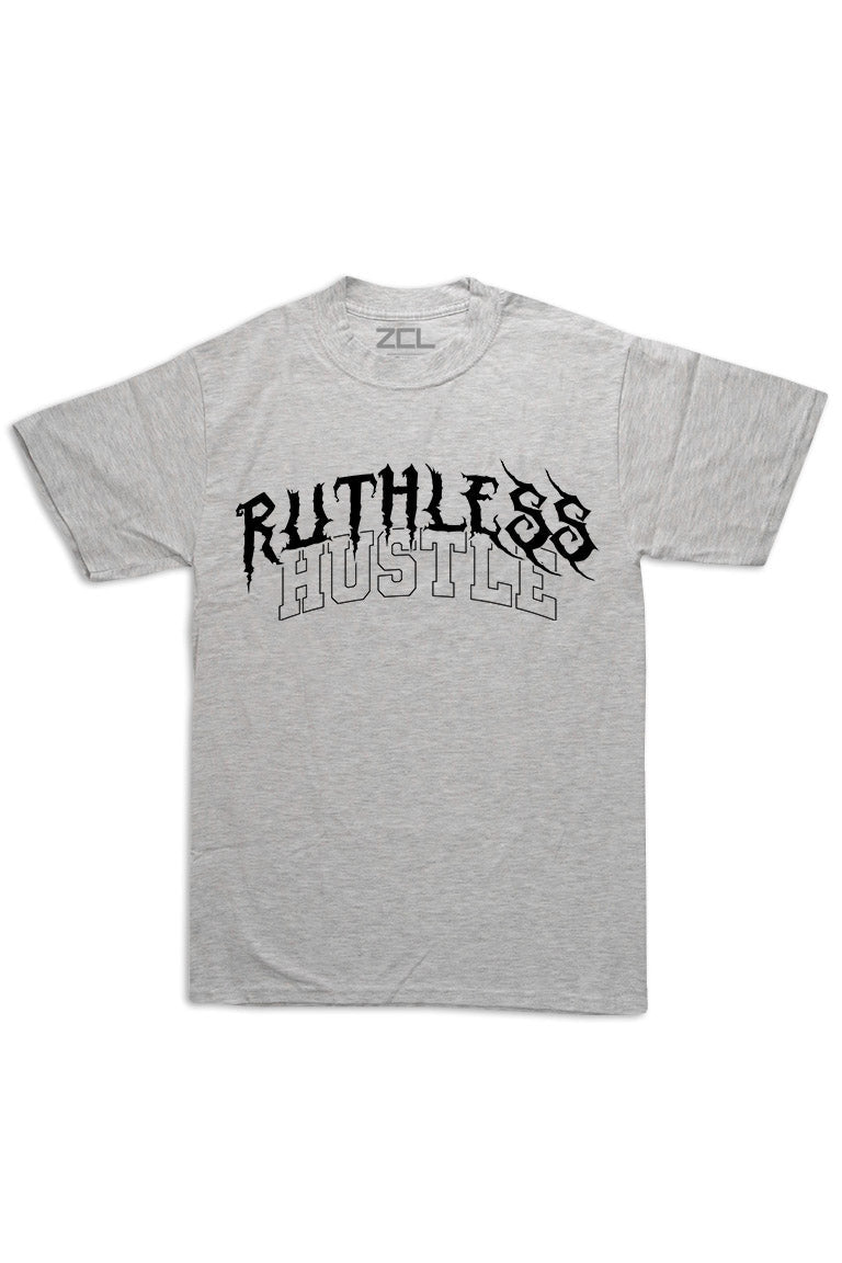 Oversized Ruthless Hustle Tee (Black Logo) - Zamage