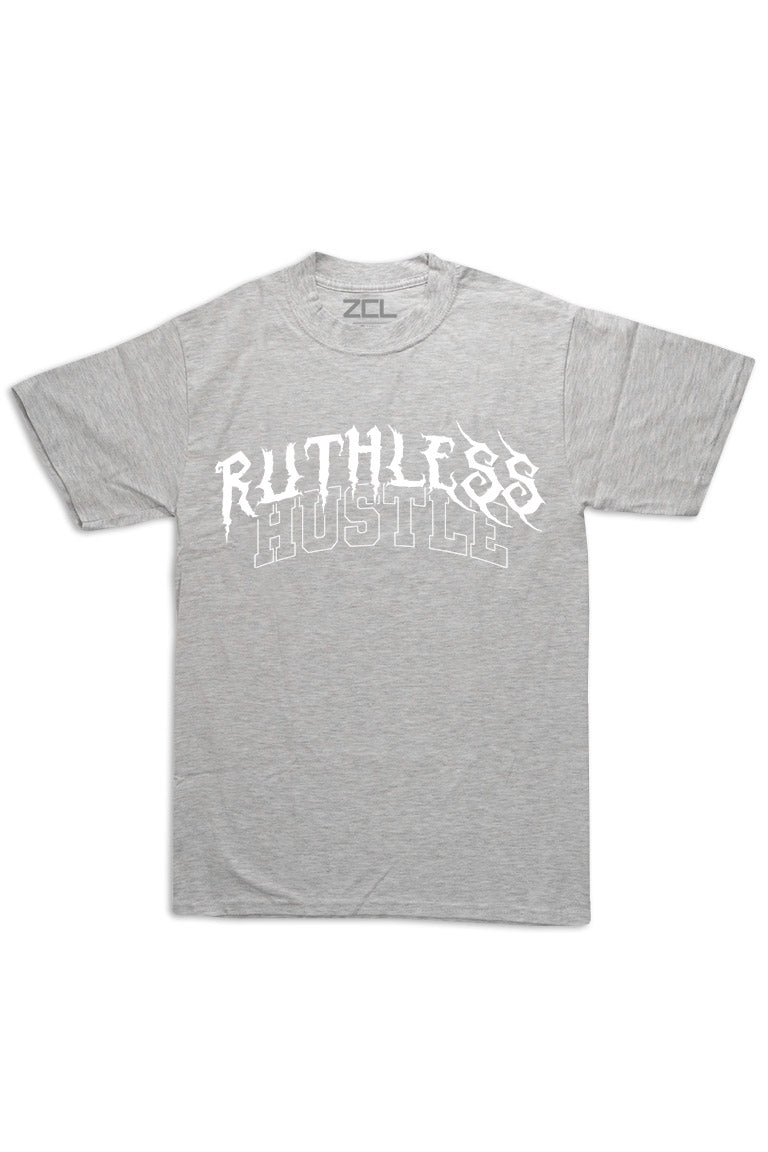 Oversized Ruthless Hustle Tee (White Logo) - Zamage