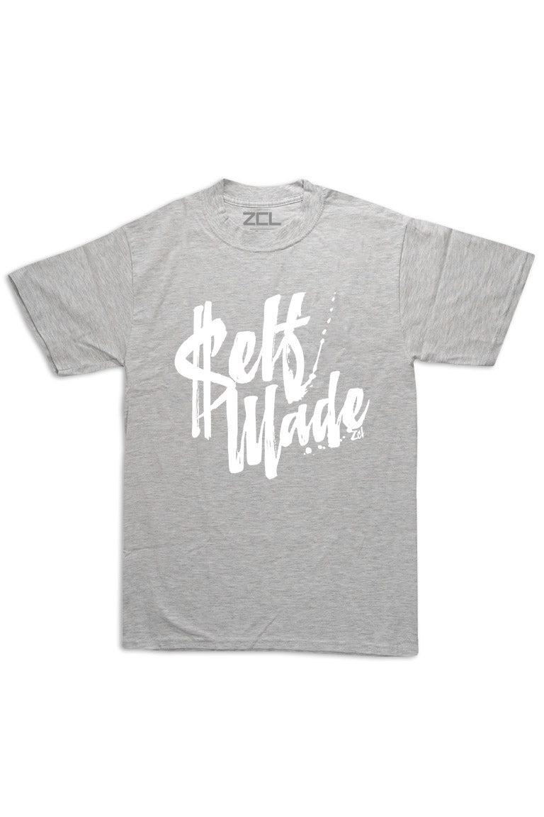 Oversized Self Made Tee (White Logo) - Zamage