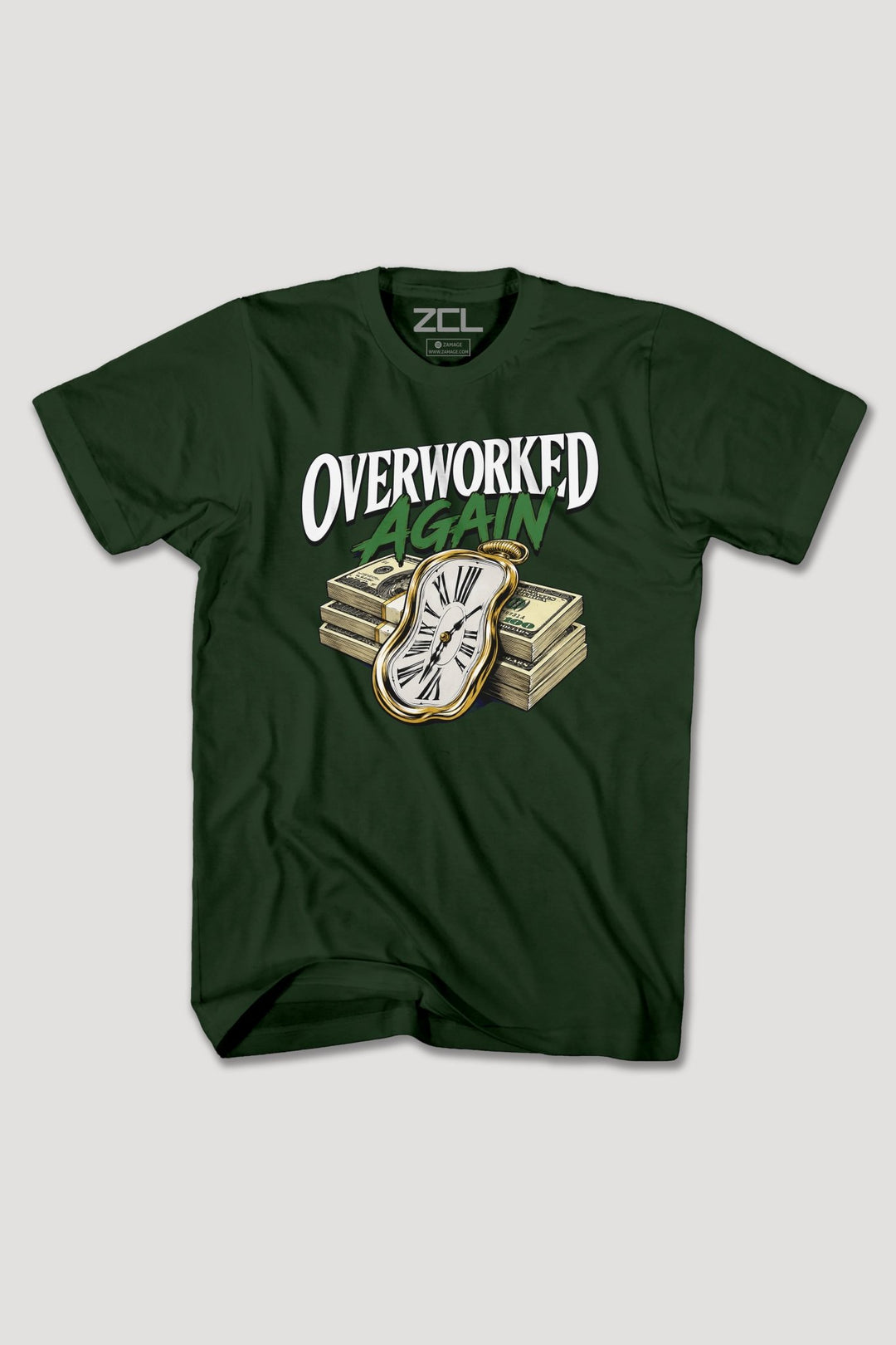 OVERWORKED AGAIN TEE - Zamage