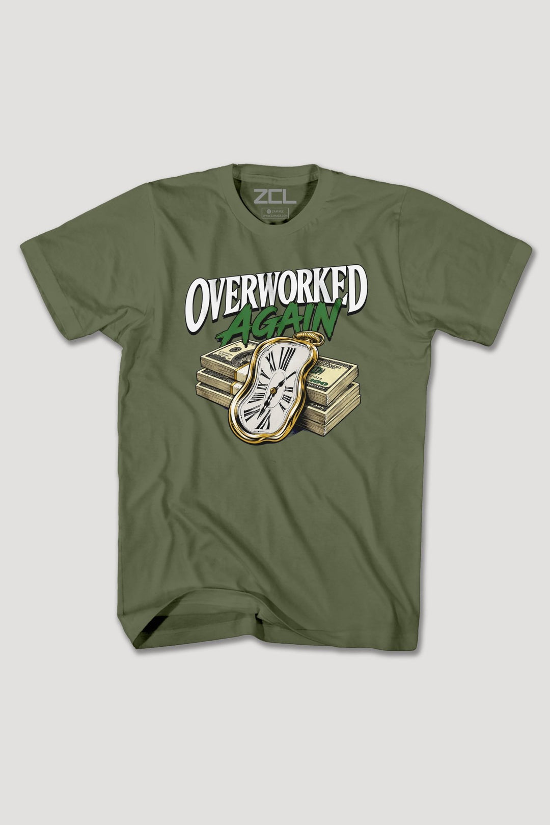 OVERWORKED AGAIN TEE - Zamage