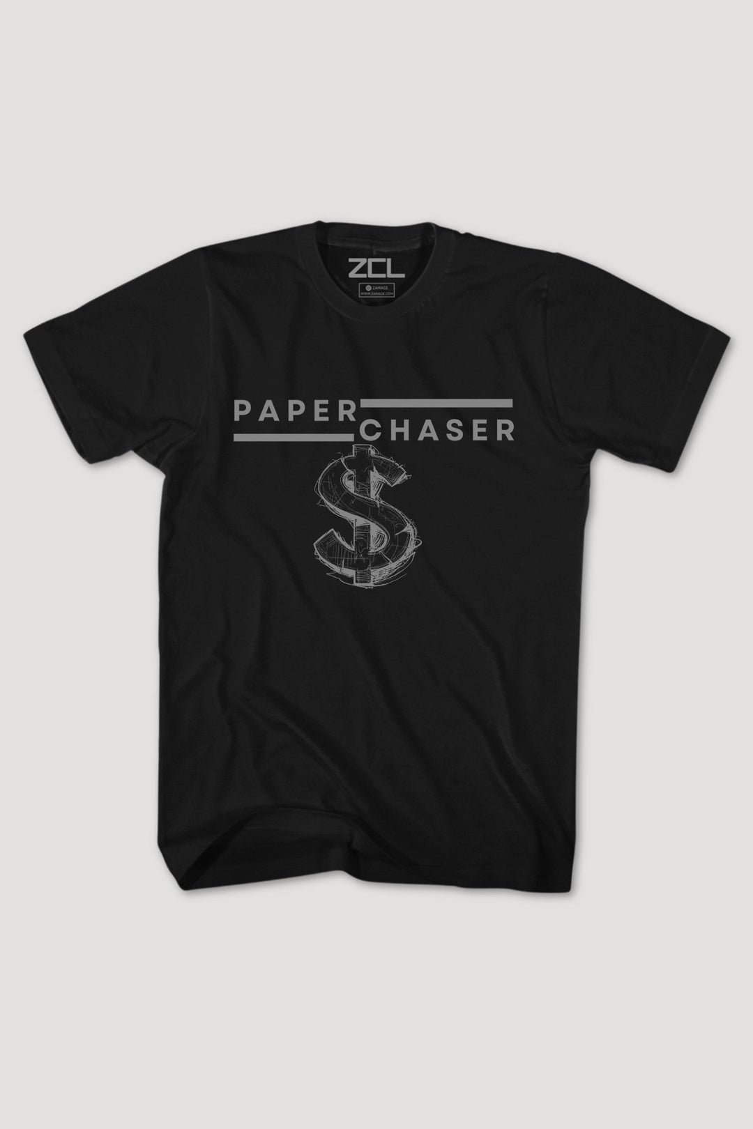 Paper Chaser Tee (Grey Logo) - Zamage