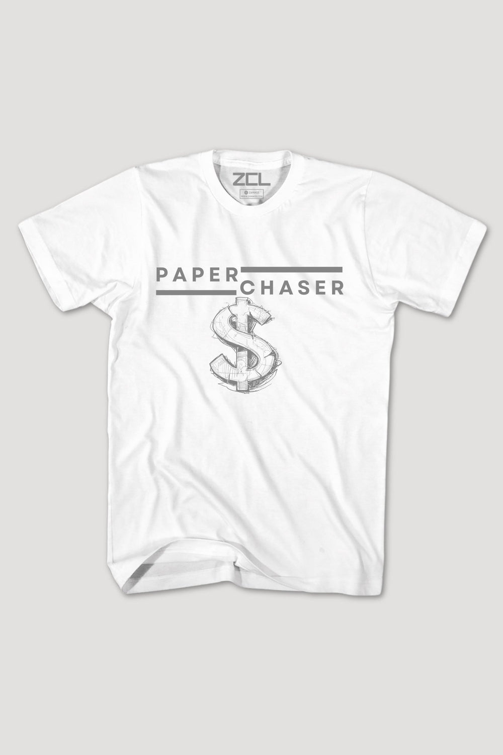 Paper Chaser Tee (Grey Logo) - Zamage