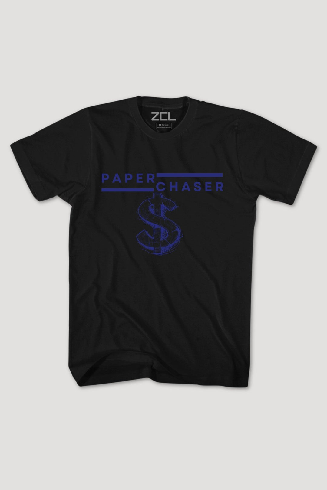 Paper Chaser Tee (Navy Logo) - Zamage