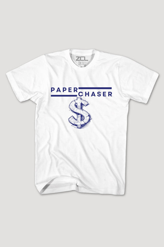 Paper Chaser Tee (Navy Logo) - Zamage
