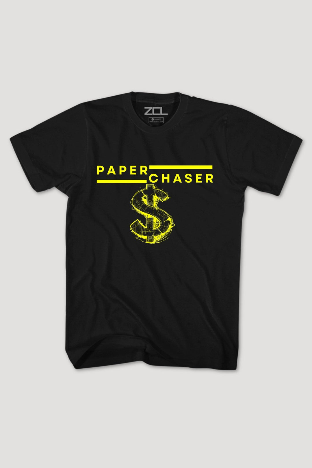 Paper Chaser Tee (Yellow Logo) - Zamage