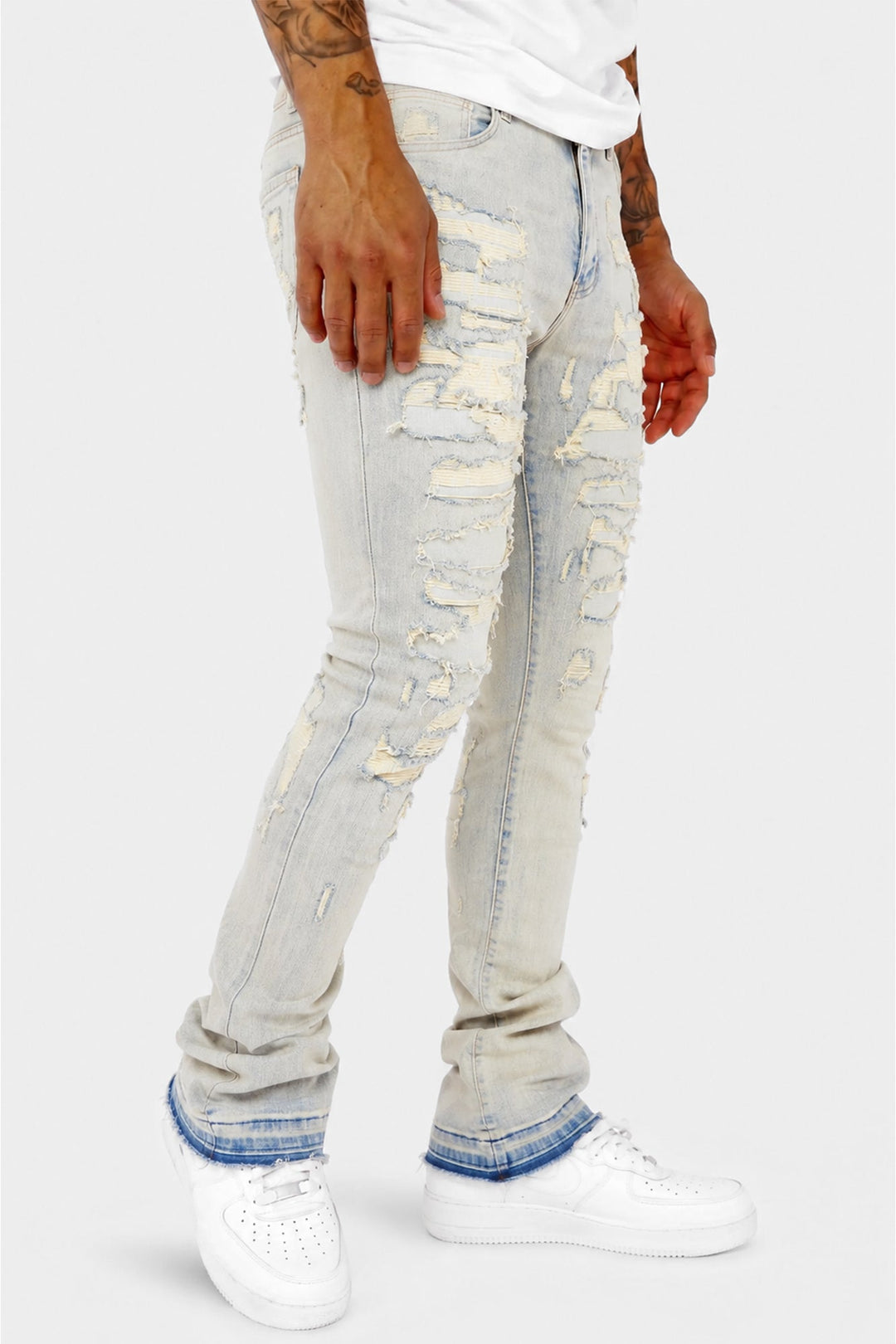 Phantom Stacked Denim (Bleach Wash) (M8204D) - Zamage