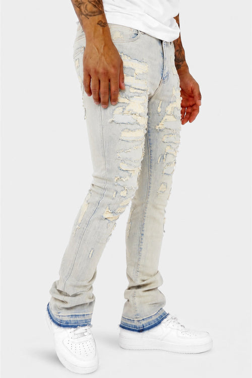 Phantom Stacked Denim (Bleach Wash) (M8204D) - Zamage