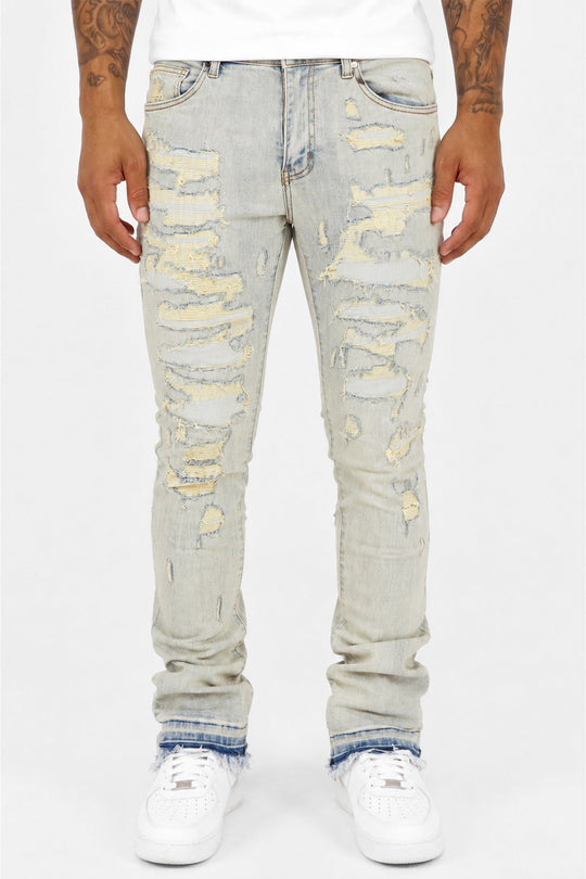 Phantom Stacked Denim (Bleach Wash) (M8204D) - Zamage