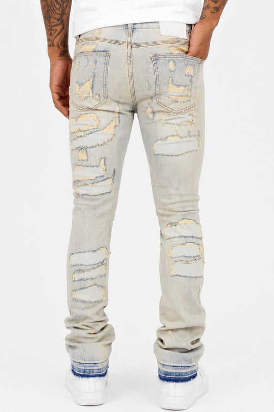 Phantom Stacked Denim (Bleach Wash) (M8204D) - Zamage