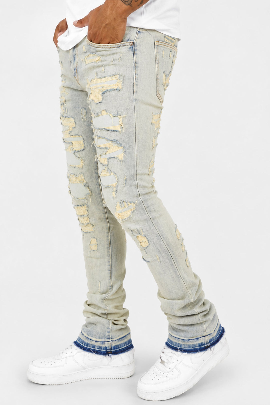 Phantom Stacked Denim (Bleach Wash) (M8204D) - Zamage