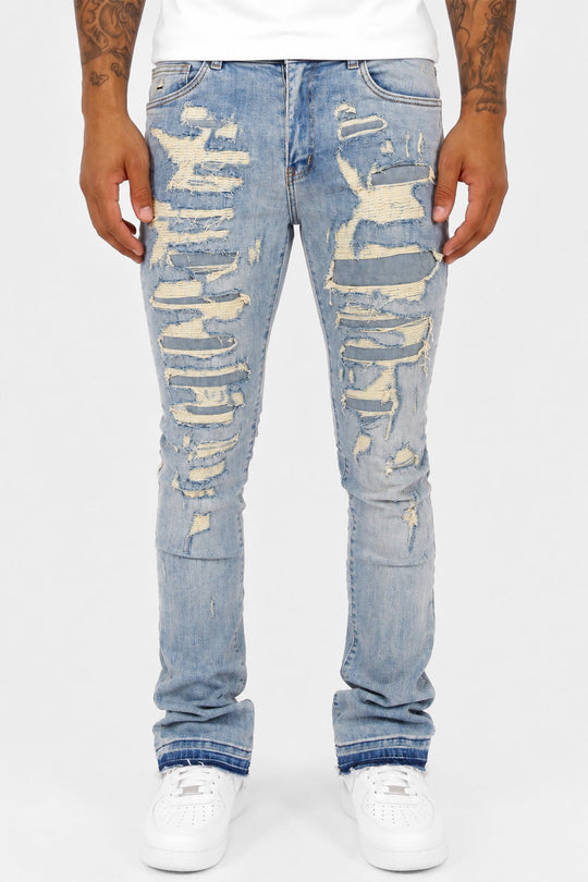Phantom Stacked Denim (Blue Wash) (M8204D) - Zamage