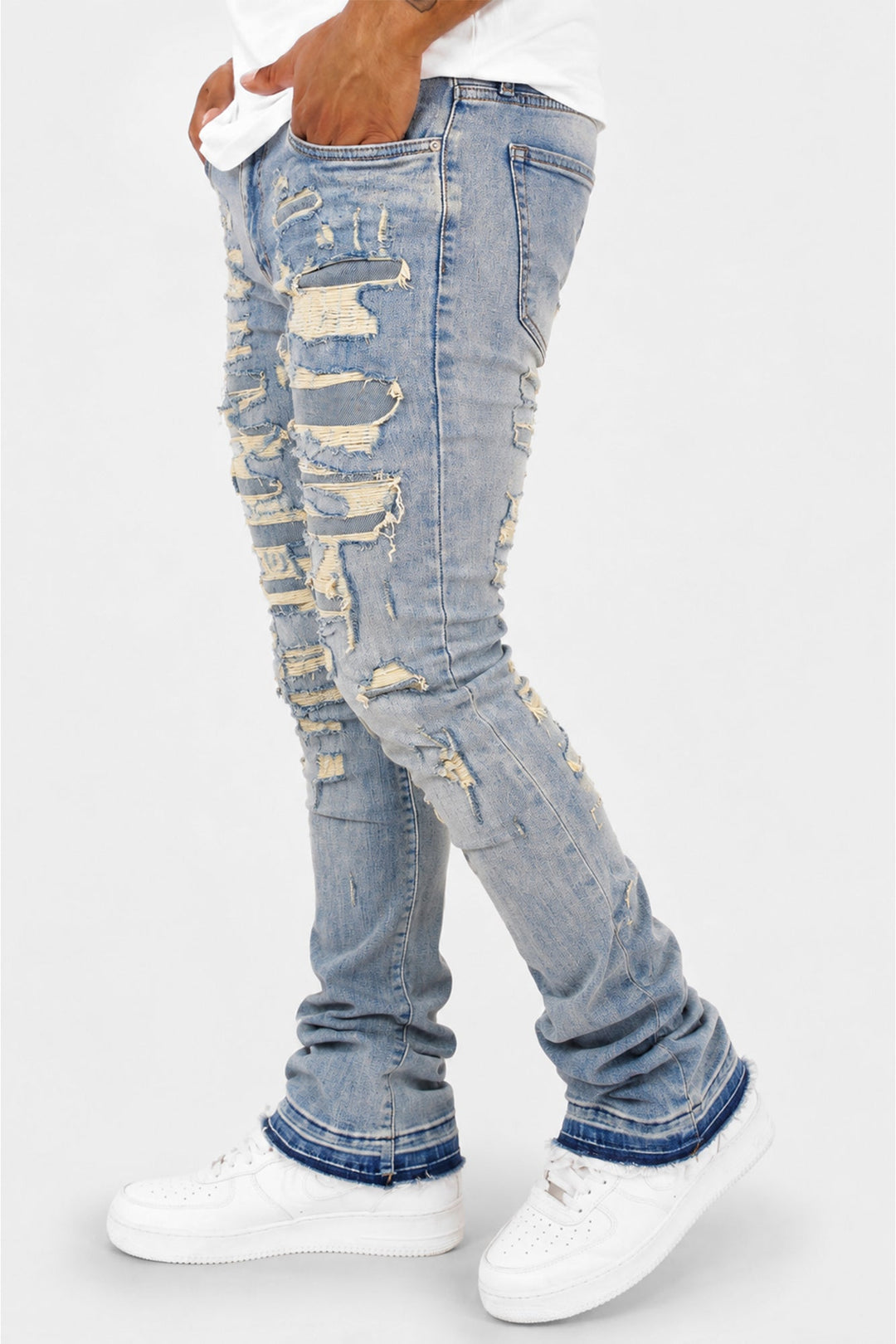 Phantom Stacked Denim (Blue Wash) (M8204D) - Zamage