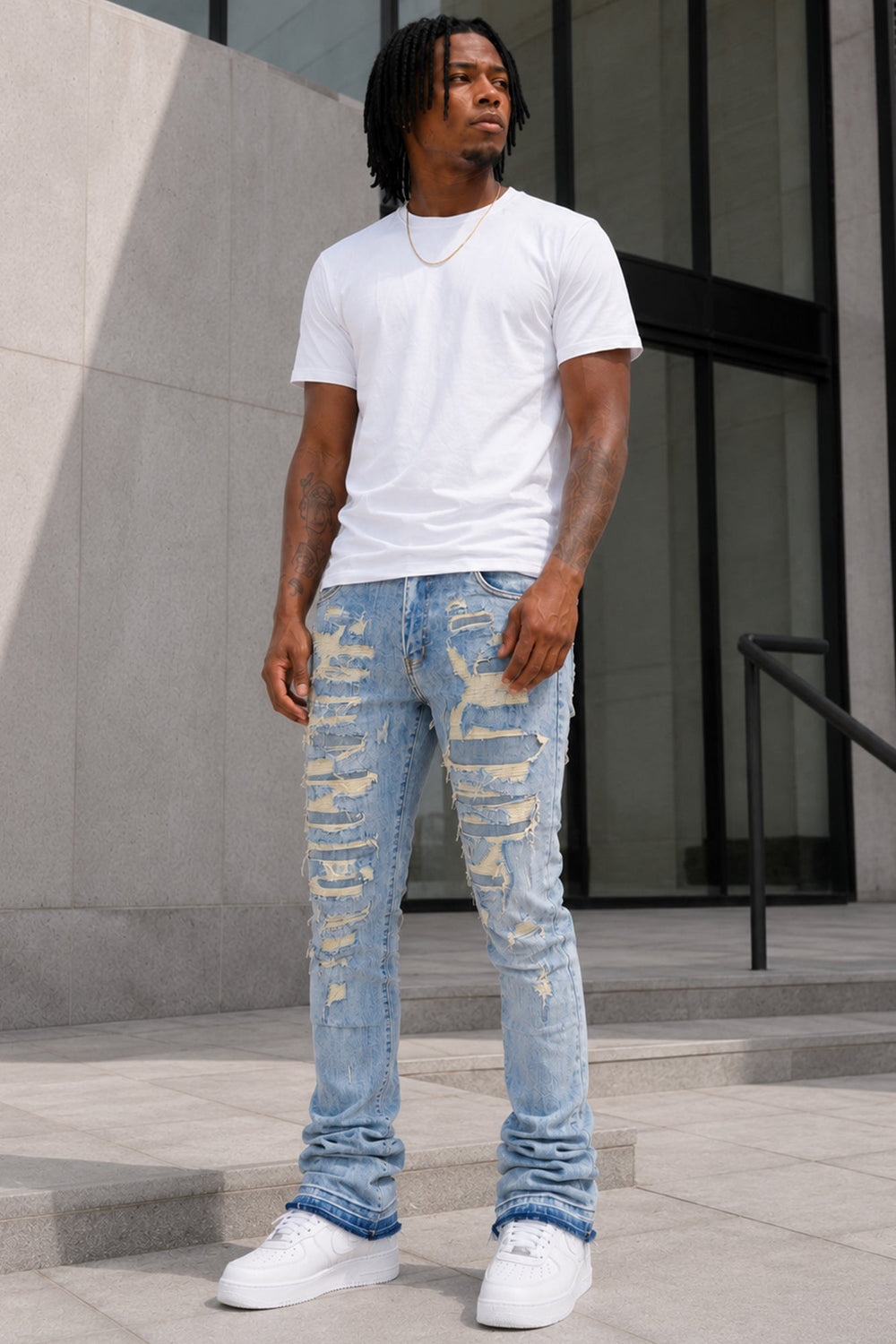 Phantom Stacked Denim (Blue Wash) (M8204D) - Zamage