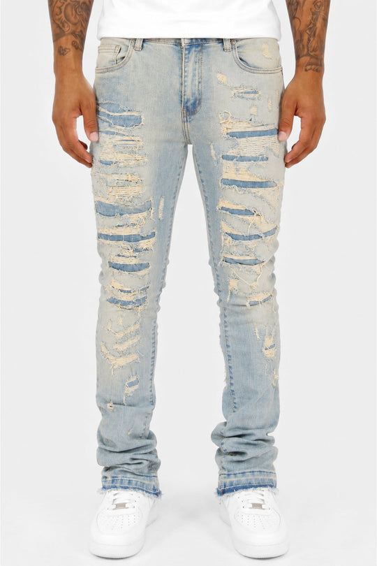 Phantom Stacked Denim (Stone Wash) (M8204D) - Zamage