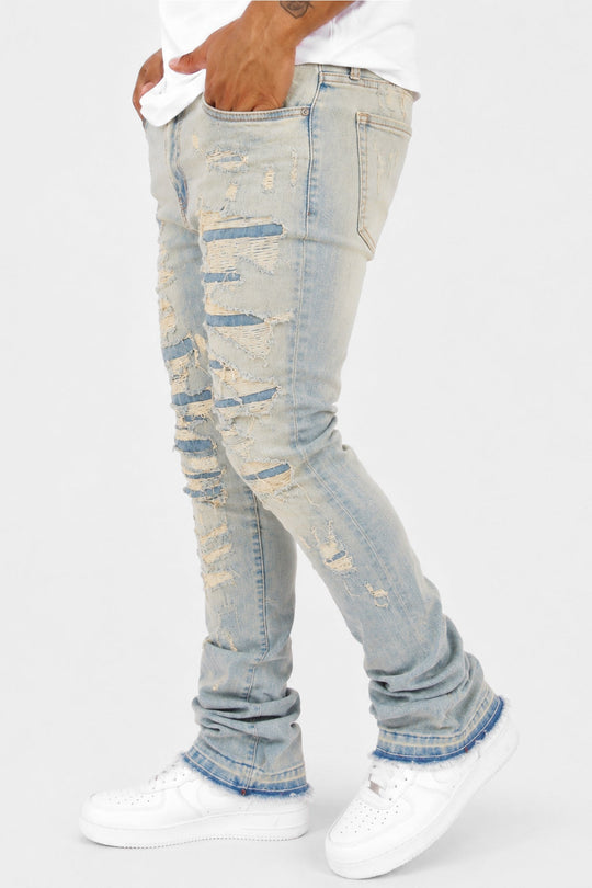 Phantom Stacked Denim (Stone Wash) (M8204D) - Zamage