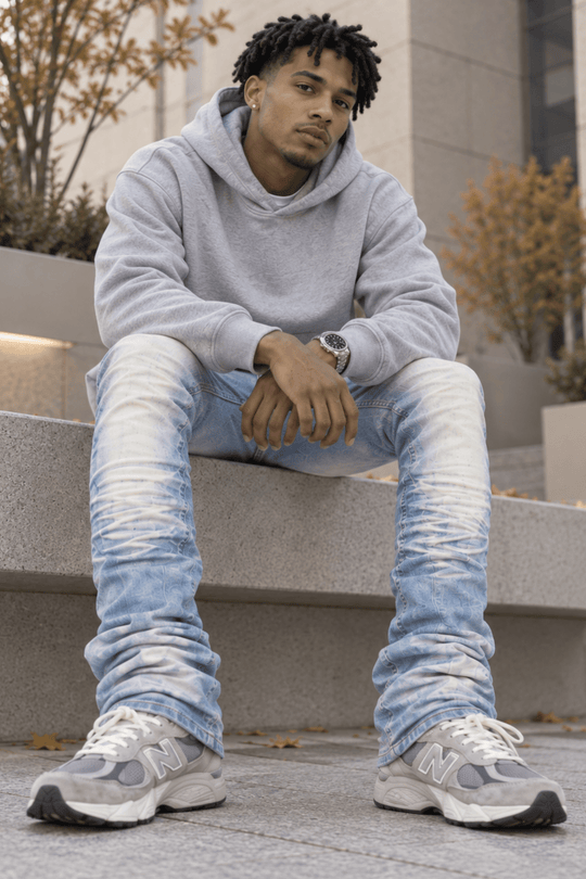 Premium Stacked Denim (Ice Blue) (L7096) - Zamage