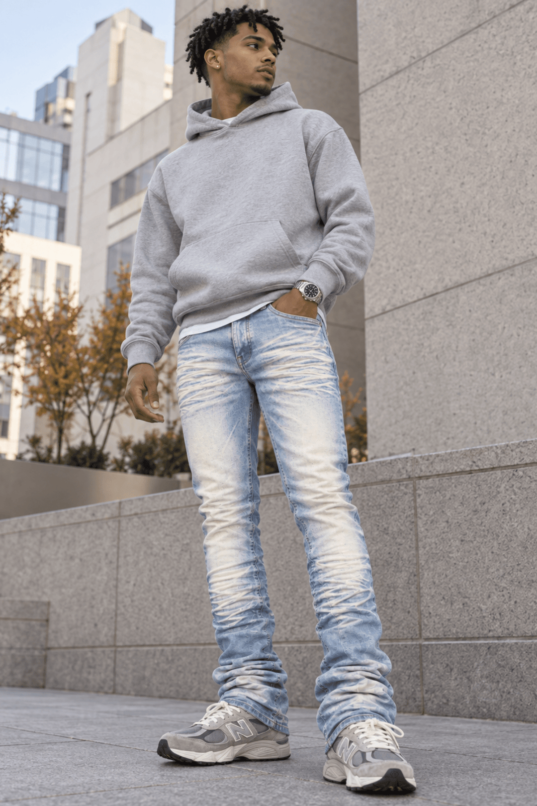 Premium Stacked Denim (Ice Blue) (L7096) - Zamage