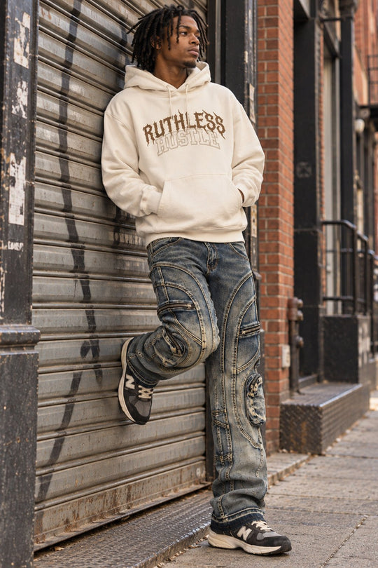 Prime Time Stacked Jeans (Indigo Wash) - Zamage