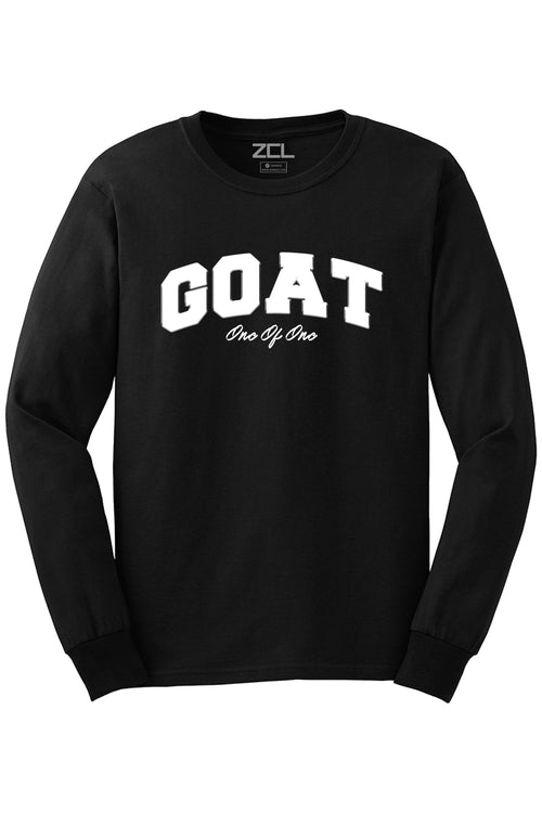 Puff Print Goat Long Sleeve Tee (White Logo) - Zamage