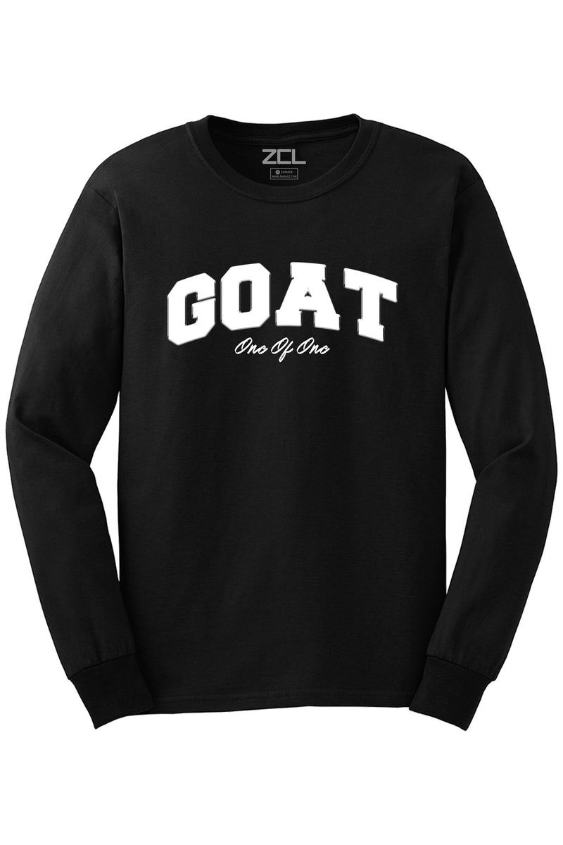 Puff Print Goat Long Sleeve Tee (White Logo) - Zamage