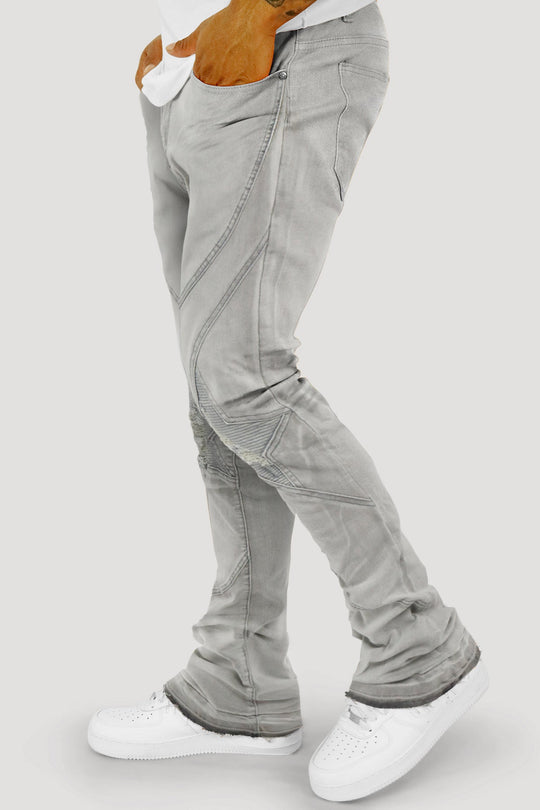 Rawstate Stacked Denim (Grey Bleach) (M8294D) - Zamage