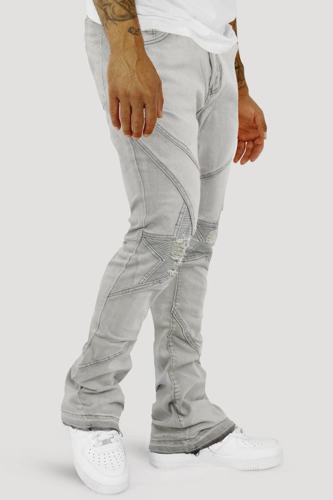 Rawstate Stacked Denim (Grey Bleach) (M8294D) - Zamage