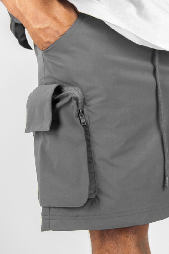 Cargo Pocket Shorts (Grey) (141-910) - Zamage