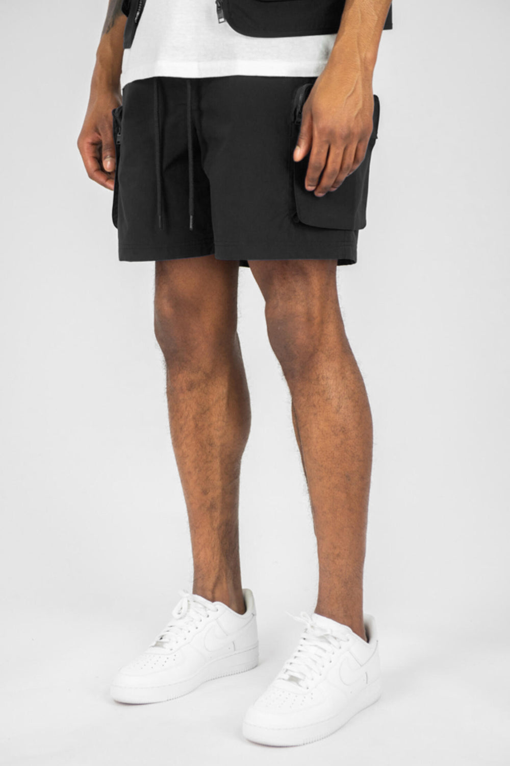 Cargo Pocket Shorts (Black) (141-910) - Zamage