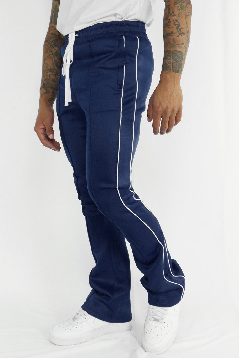 Stacked Track Pants (Navy) (100-470)