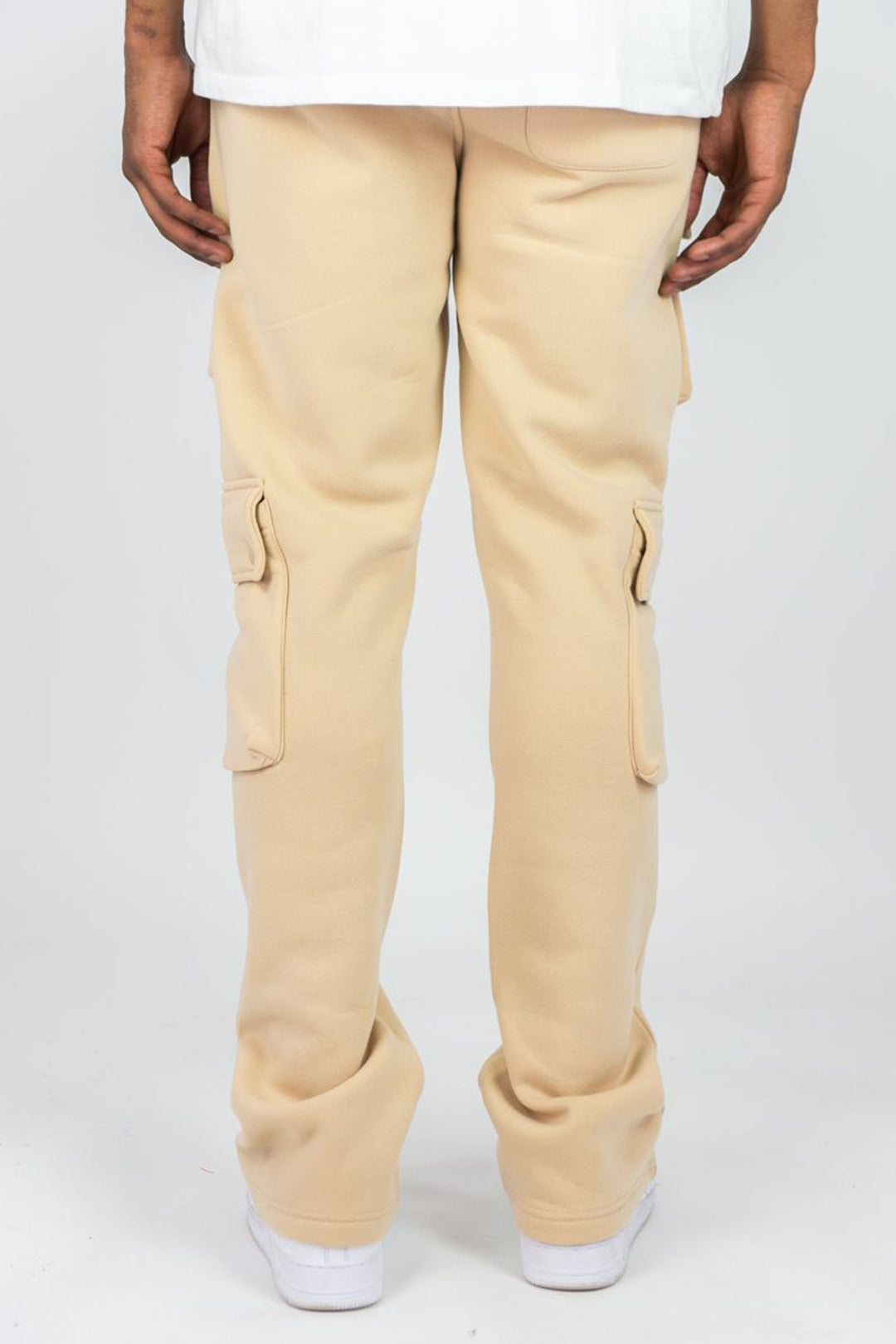 Stacked Cargo Fleece Pant (Khaki) (100-476)