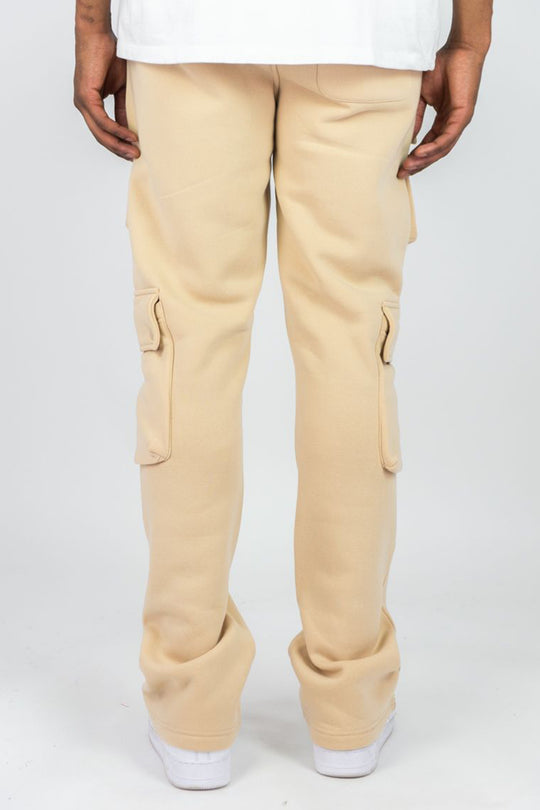 Stacked Cargo Fleece Pant (Khaki) (100-476)