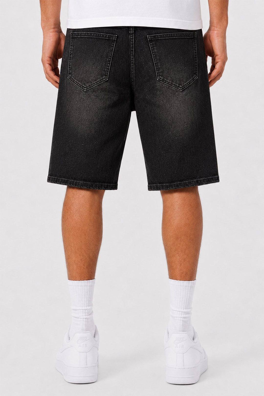 Recrafted Black Shorts (Black Wash) (M7617D) - Zamage